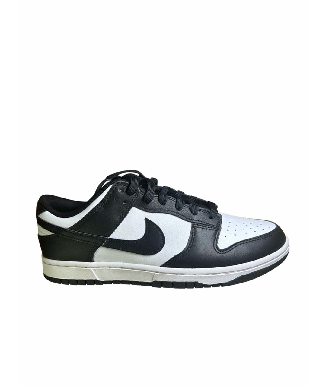 NIKE Черные кожаные низкие кроссовки / кеды, фото 1