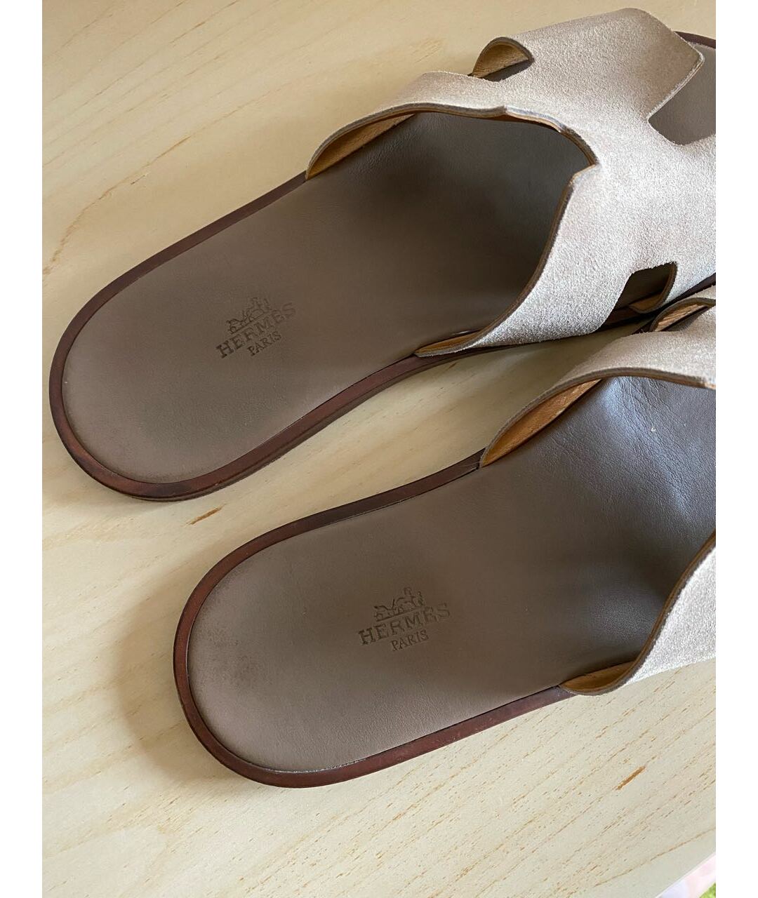 HERMES PRE-OWNED Серые замшевые сандалии, фото 4