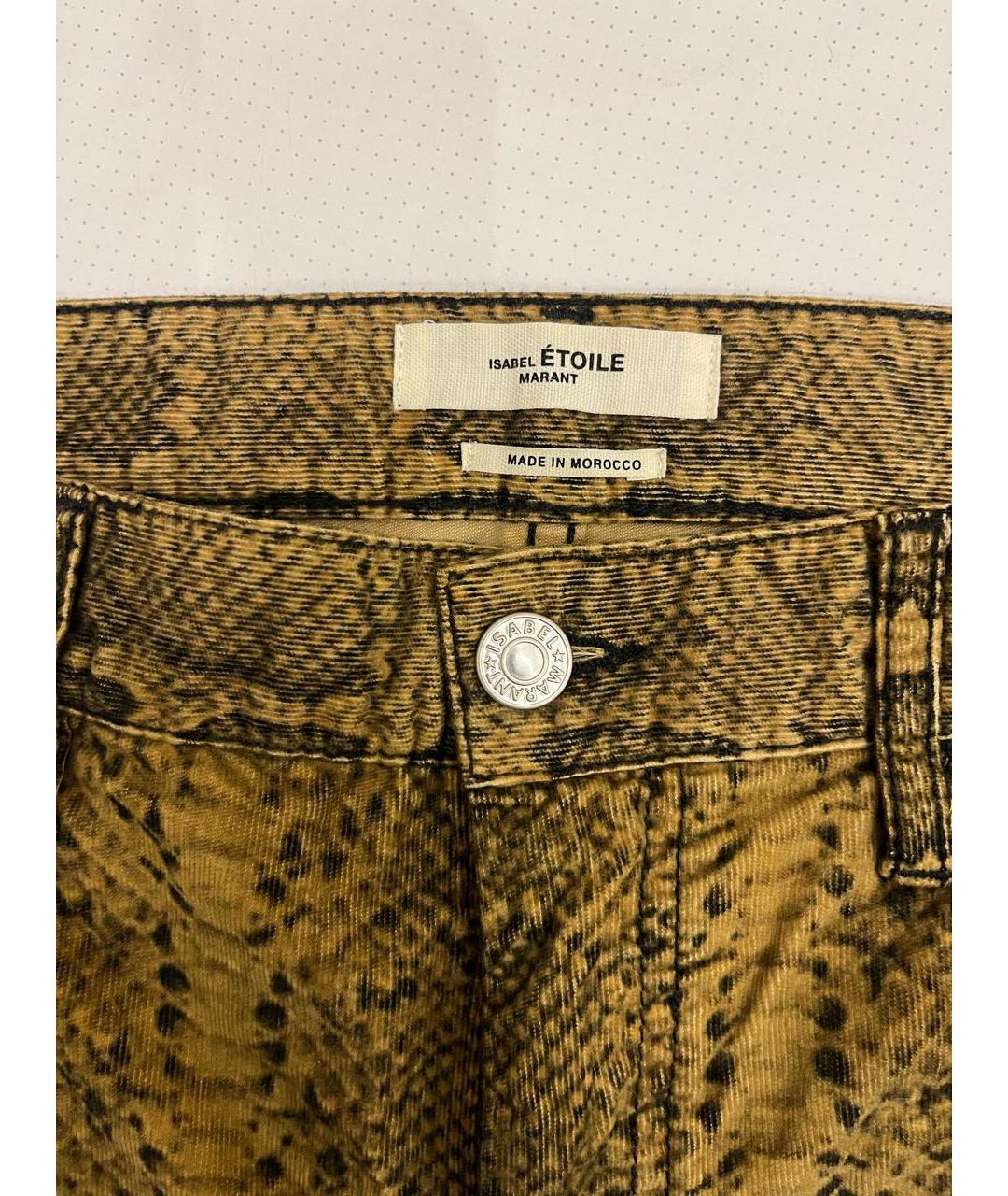 ISABEL MARANT ETOILE Хаки велюровые брюки узкие, фото 3