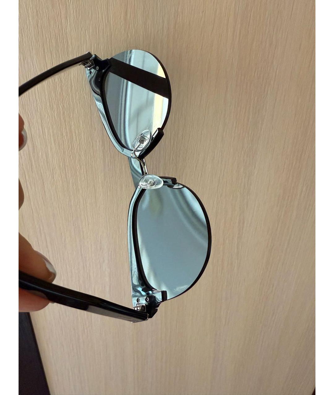 PRADA Черные пластиковые солнцезащитные очки, фото 8