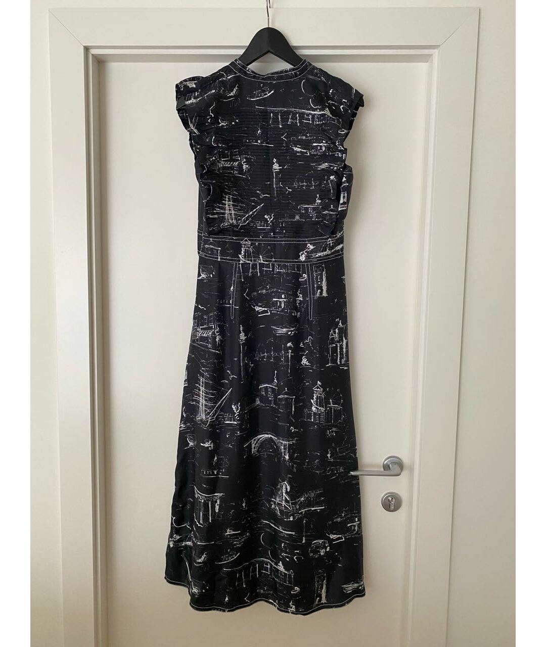 BURBERRY Антрацитовое шелковое коктейльное платье, фото 2
