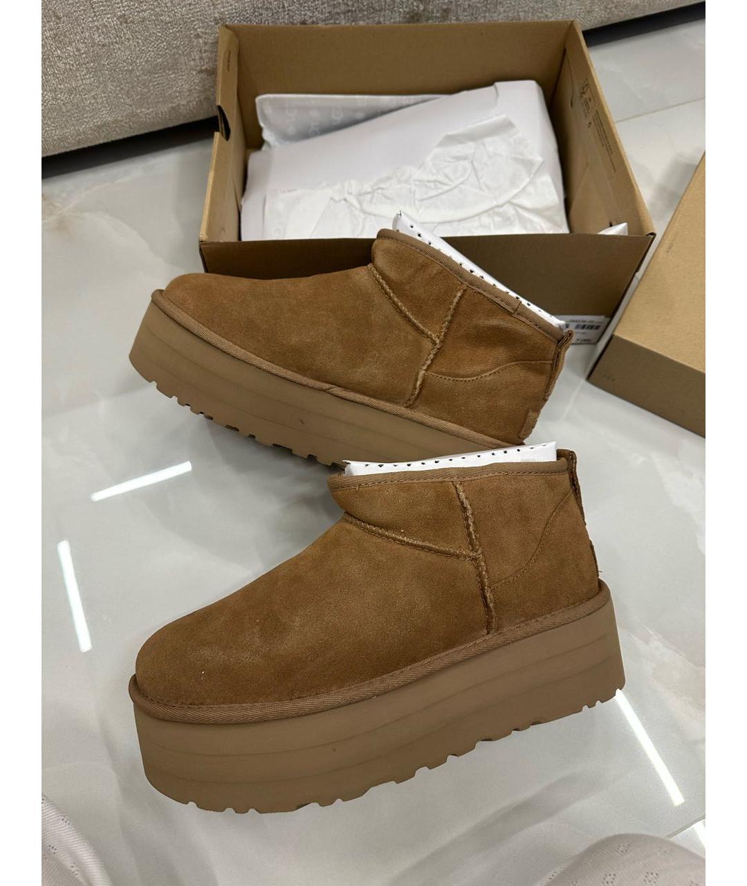 UGG AUSTRALIA Коричневые ботинки, фото 4