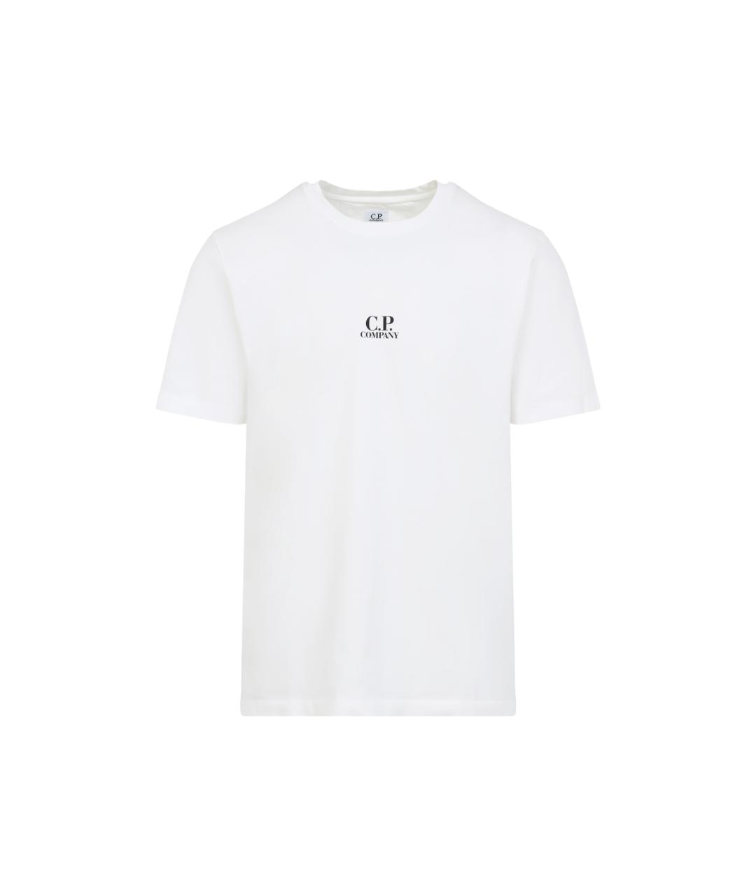 CP COMPANY Белая хлопковая футболка, фото 1