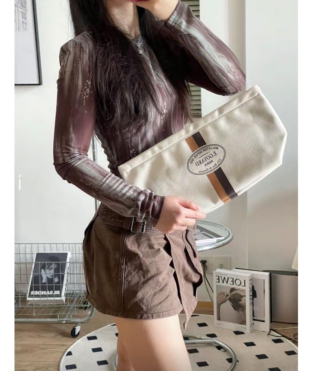 GOYARD Бежевая косметичка, фото 5