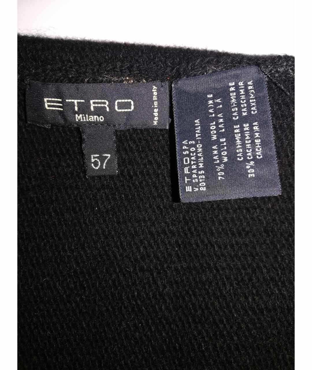 ETRO Черная шерстяная шапка, фото 5
