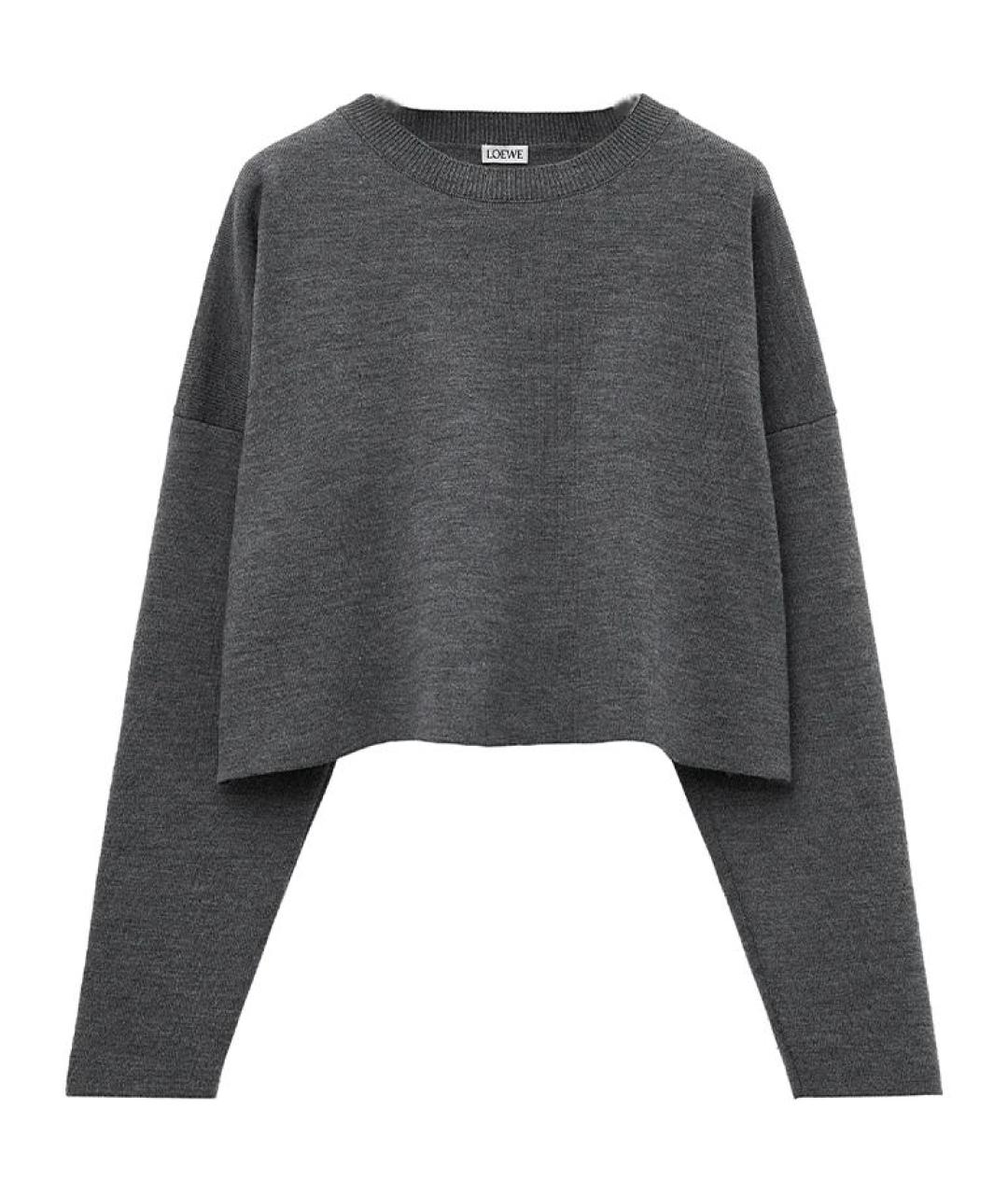 LOEWE Серый шерстяной джемпер / свитер, фото 1