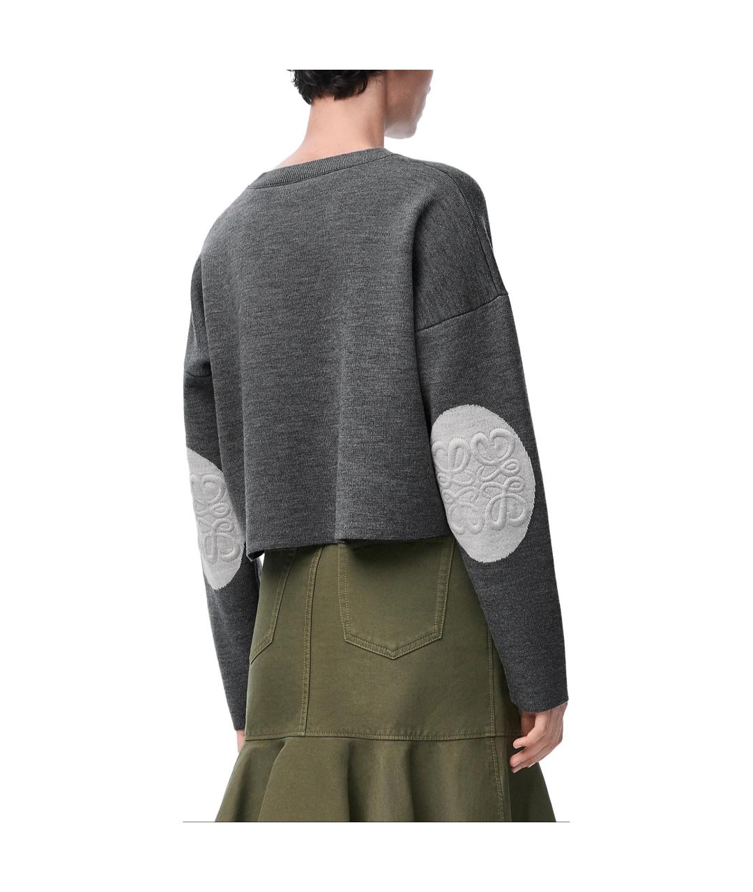 LOEWE Серый шерстяной джемпер / свитер, фото 3