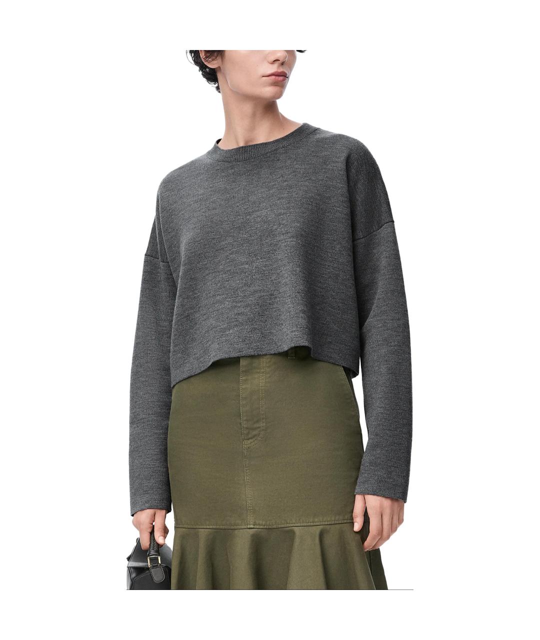 LOEWE Серый шерстяной джемпер / свитер, фото 4