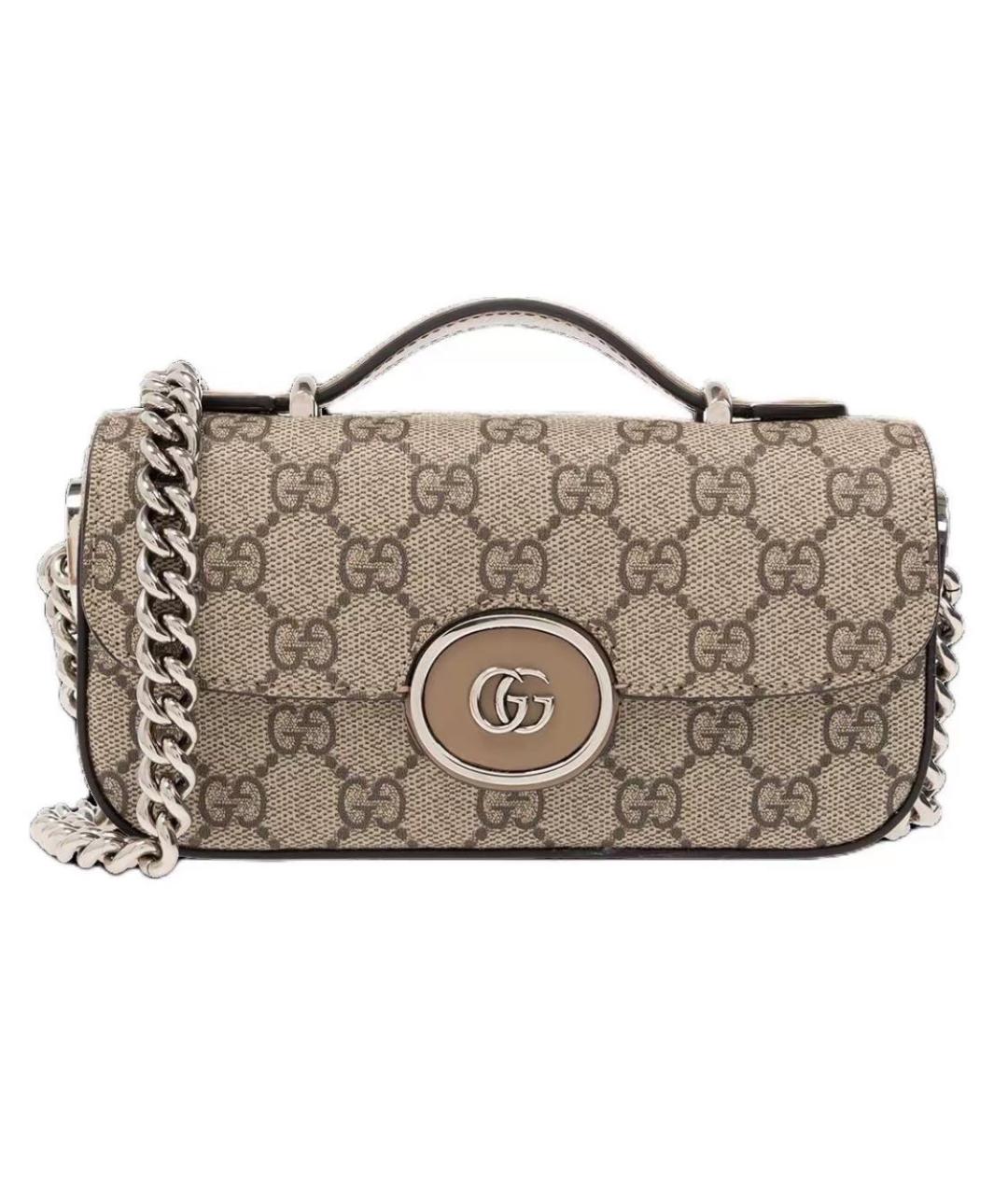 GUCCI Коричневая сумка с короткими ручками, фото 1