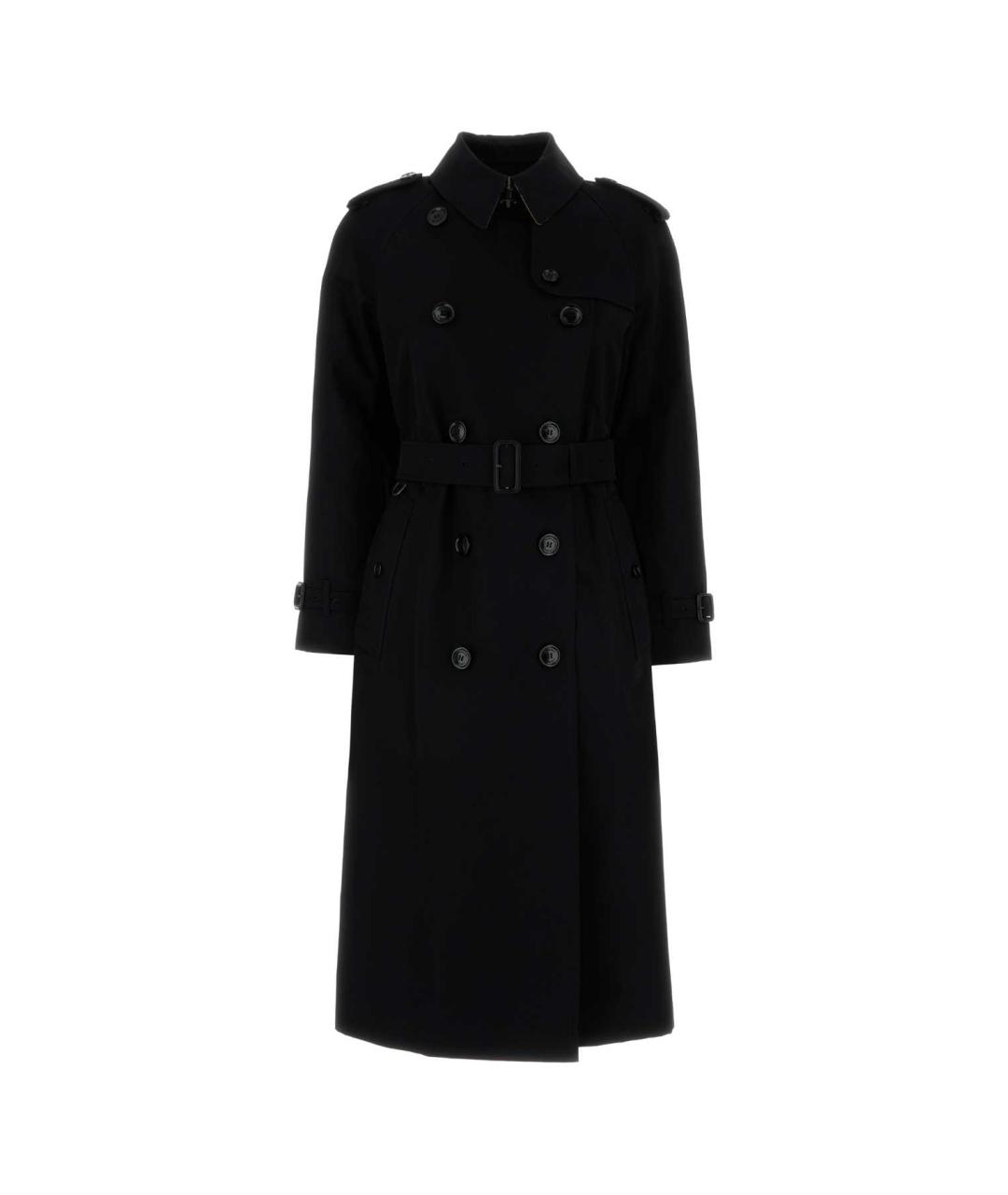 BURBERRY Черный хлопковый тренч/плащ, фото 1