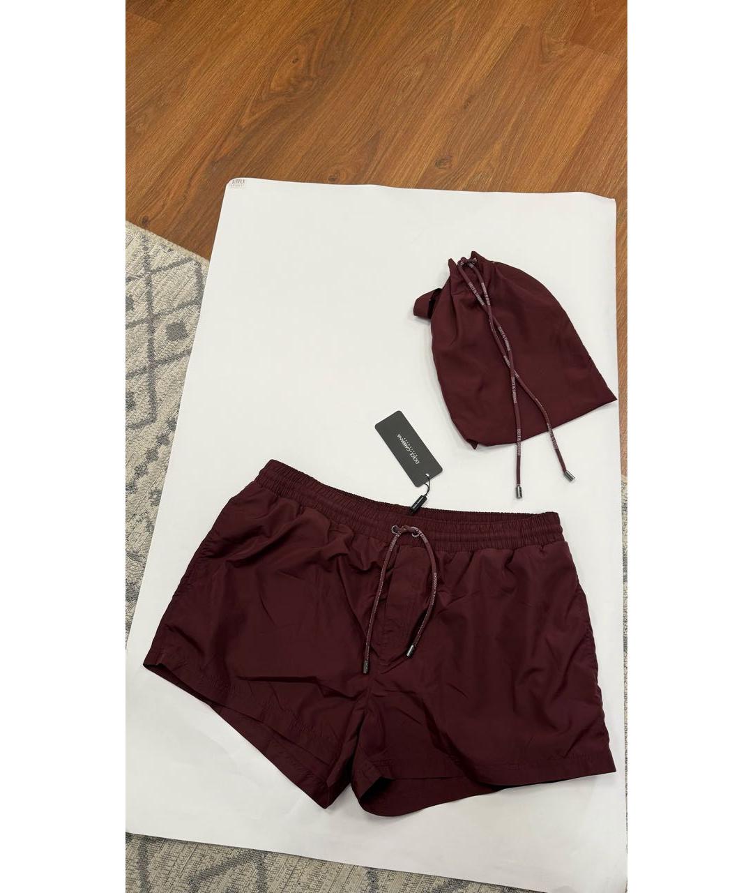 DOLCE&GABBANA Бордовые шорты, фото 5