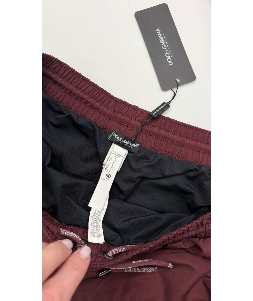 DOLCE&GABBANA Бордовые шорты, фото 3