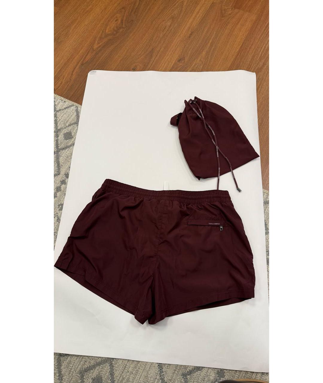 DOLCE&GABBANA Бордовые шорты, фото 2