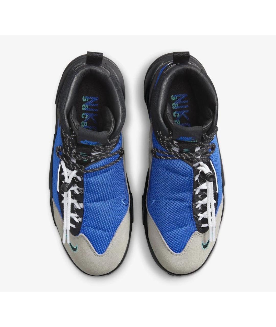 NIKE Синие кожаные высокие кроссовки / кеды, фото 3