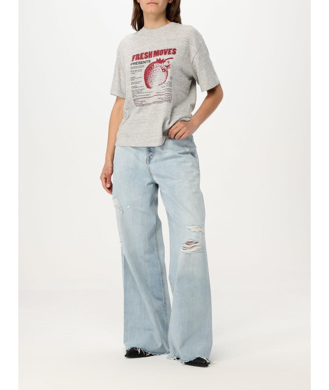 GOLDEN GOOSE DELUXE BRAND Серая футболка, фото 3
