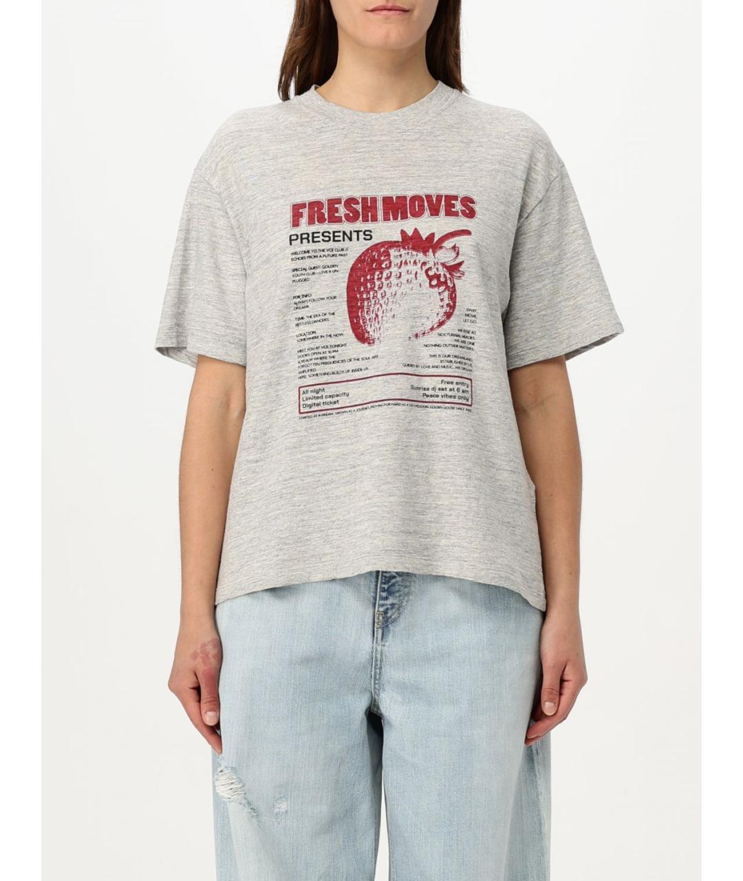 GOLDEN GOOSE DELUXE BRAND Серая футболка, фото 2