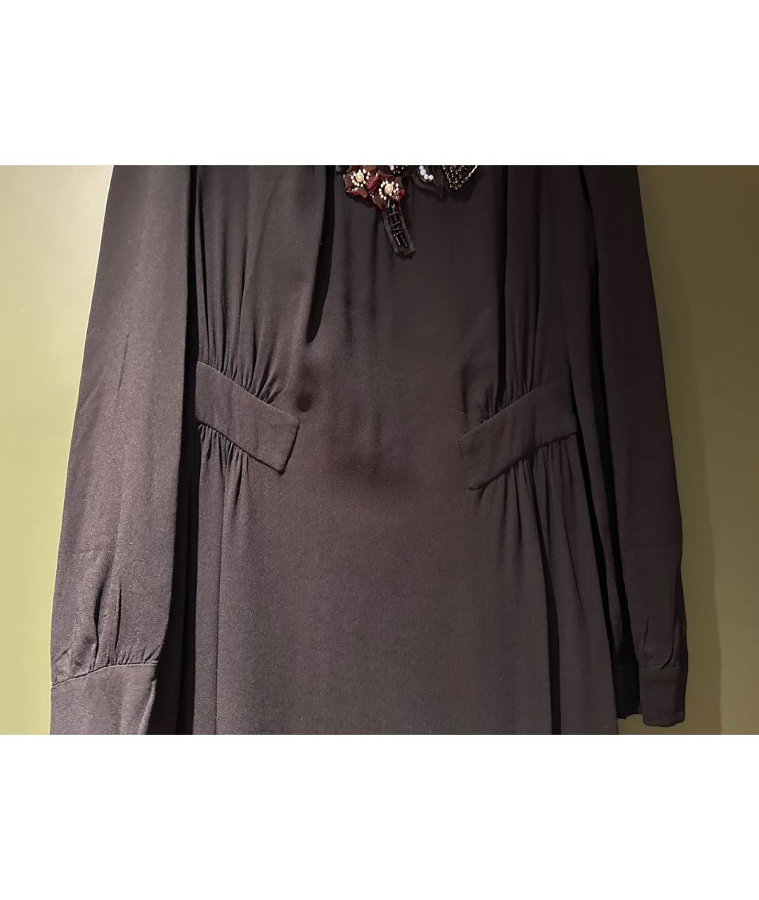 MIU MIU Черное вискозное платье, фото 4
