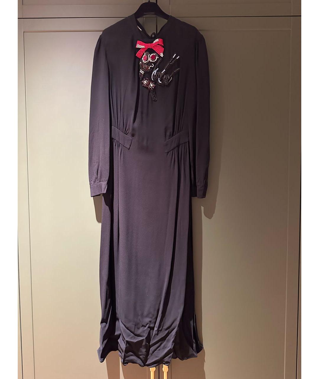 MIU MIU Черное вискозное платье, фото 7