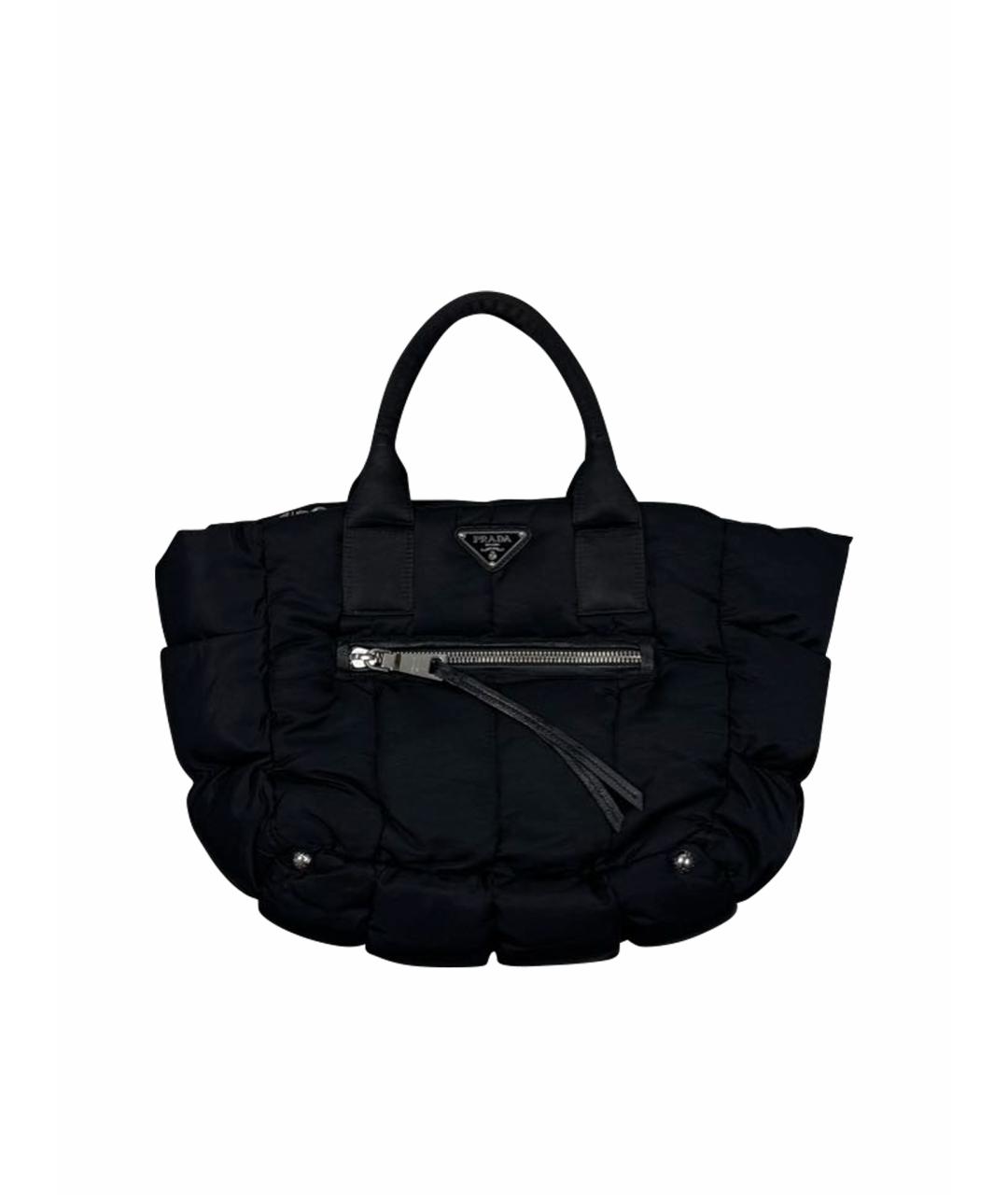 PRADA Черная синтетическая сумка с короткими ручками, фото 1