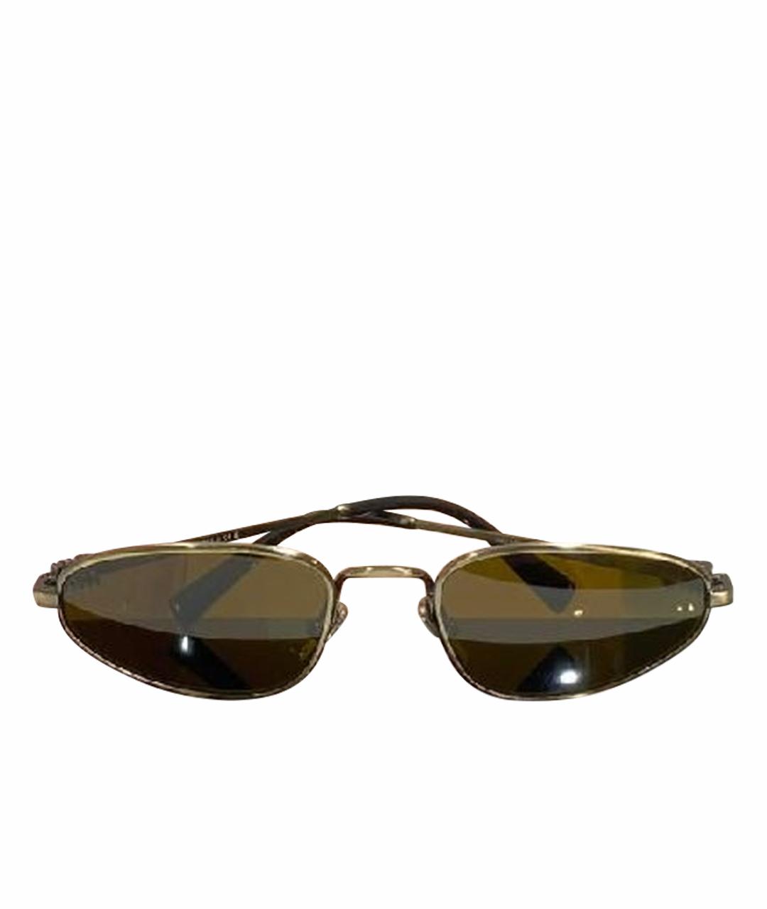 MIU MIU Золотые солнцезащитные очки, фото 1