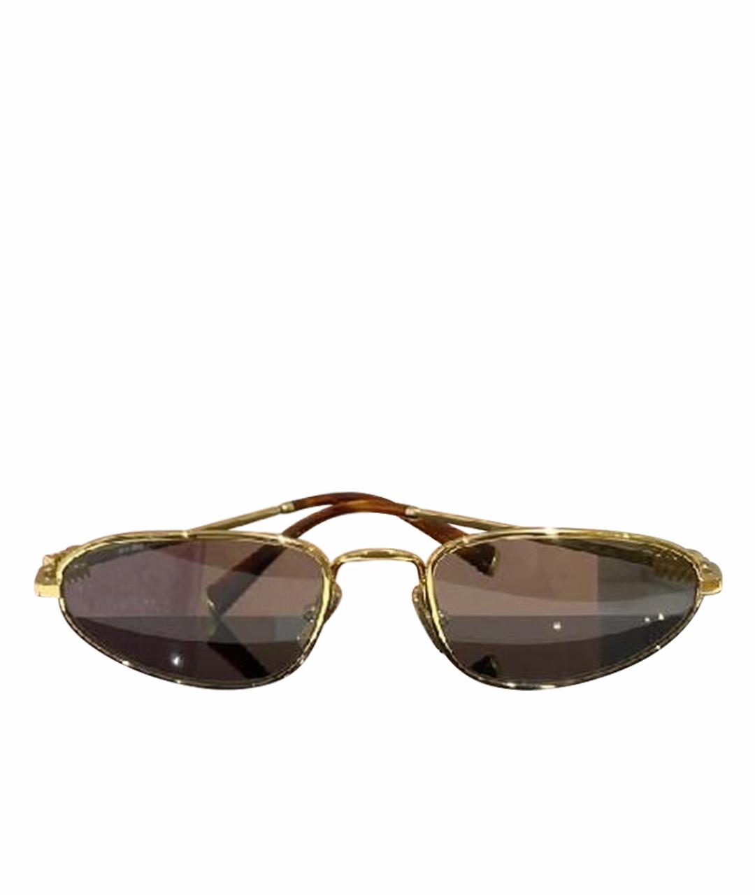 MIU MIU Золотые солнцезащитные очки, фото 1
