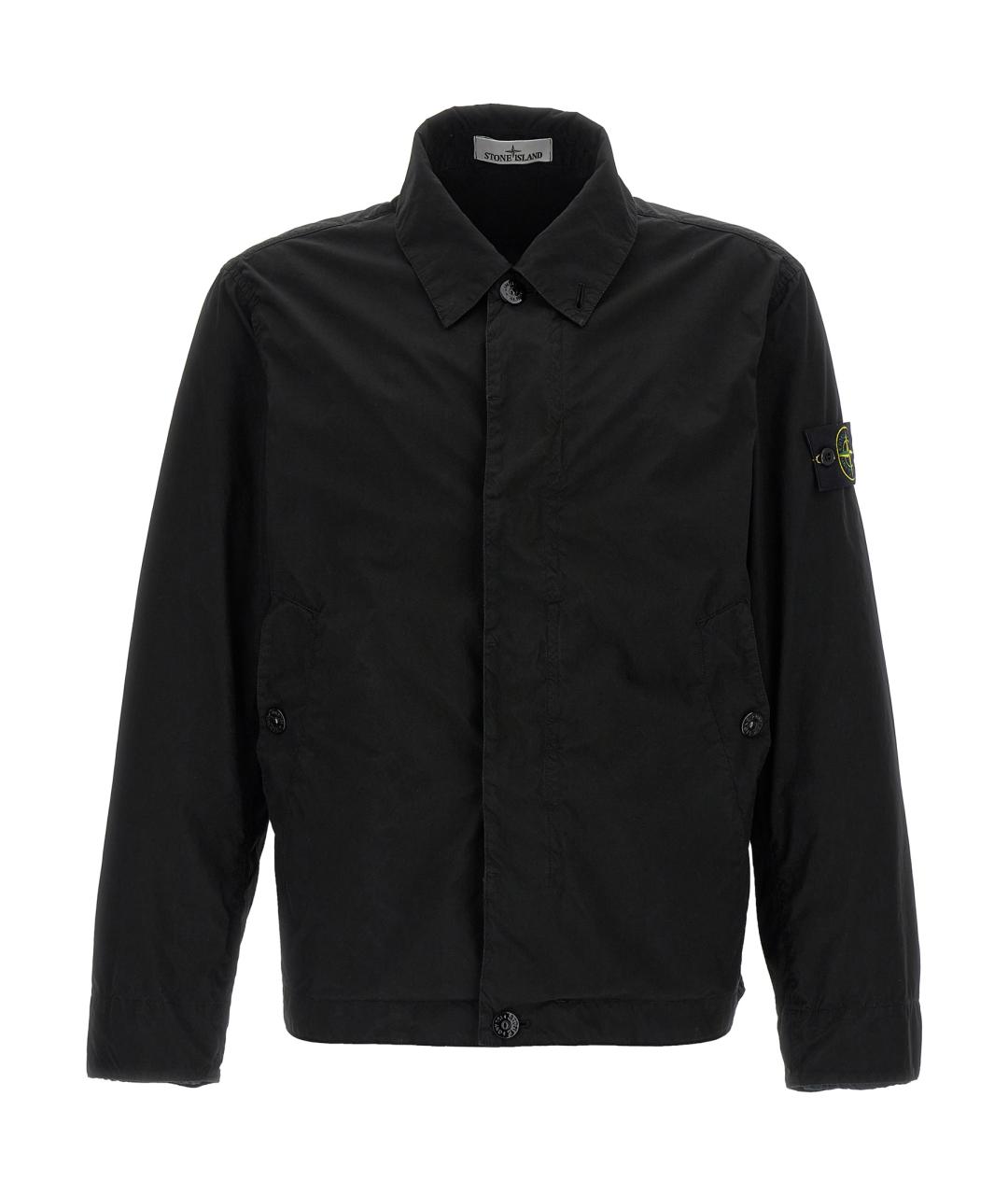 STONE ISLAND Черная полиэстеровая куртка, фото 1