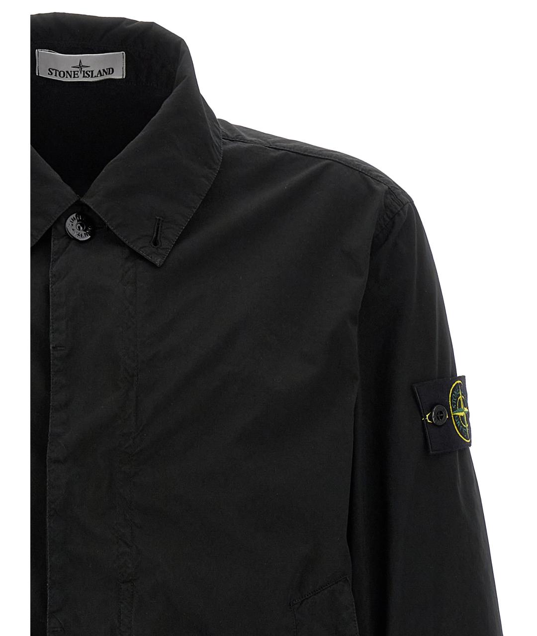 STONE ISLAND Черная полиэстеровая куртка, фото 3