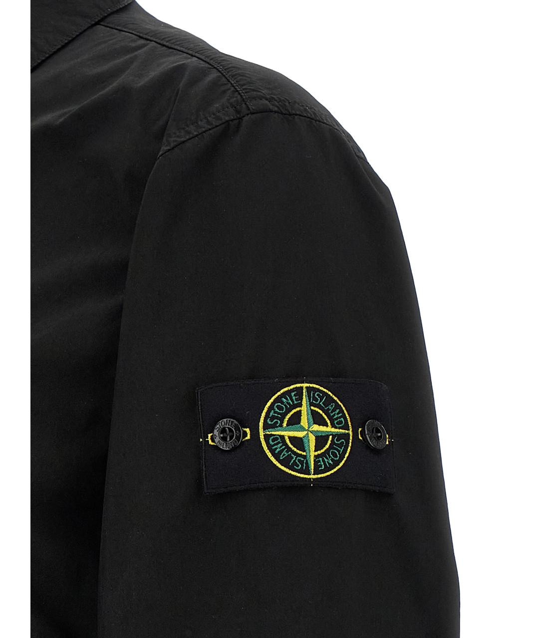 STONE ISLAND Черная полиэстеровая куртка, фото 4