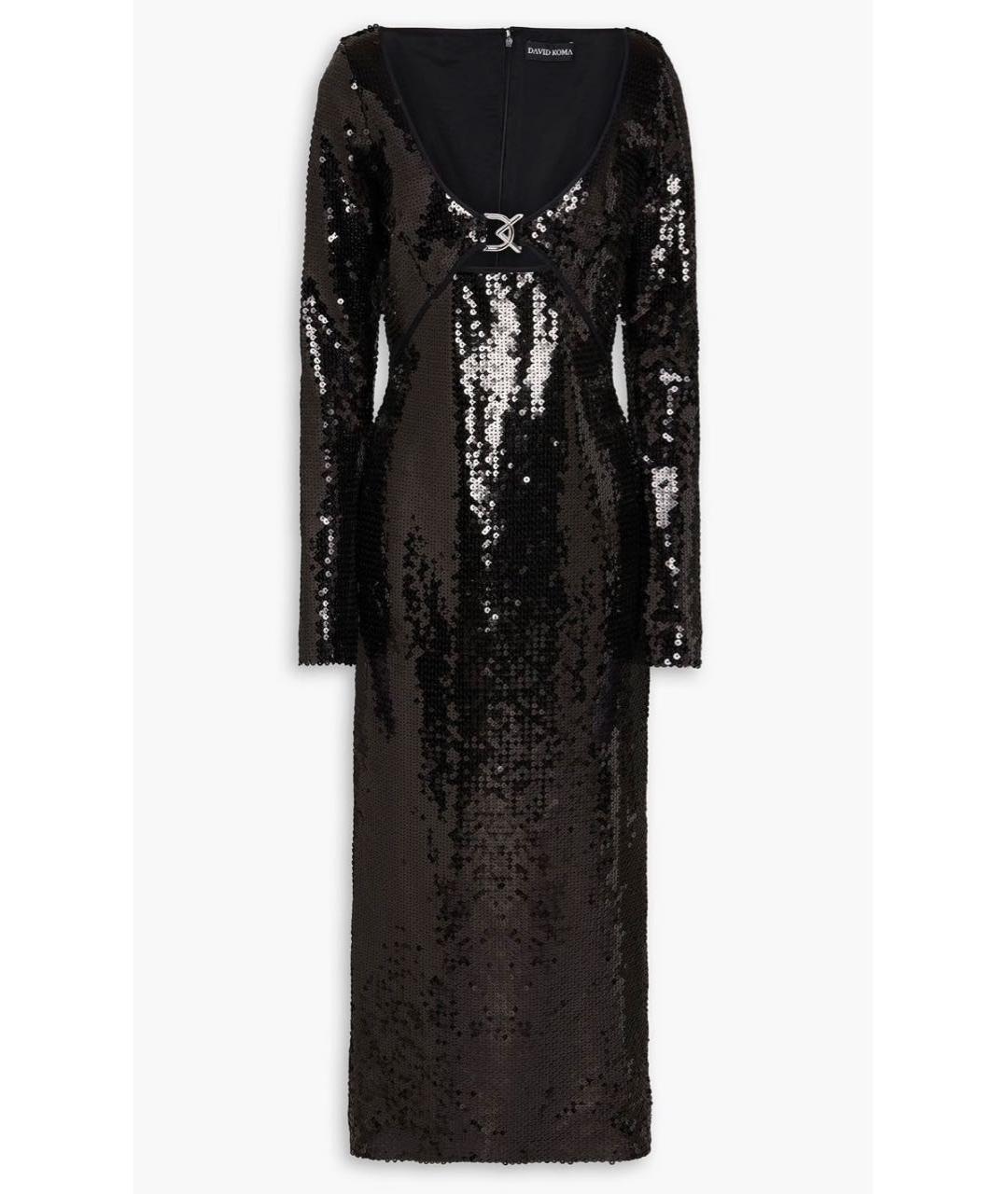 DAVID KOMA Черное коктейльное платье, фото 7
