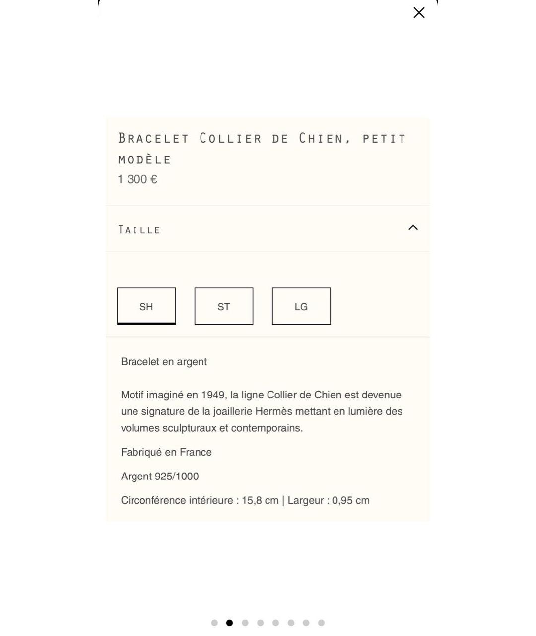 HERMES Серебрянный серебряный браслет, фото 7