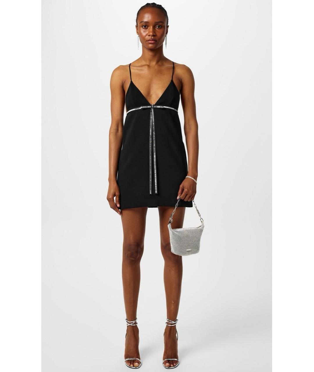 DAVID KOMA Черное вискозное коктейльное платье, фото 4