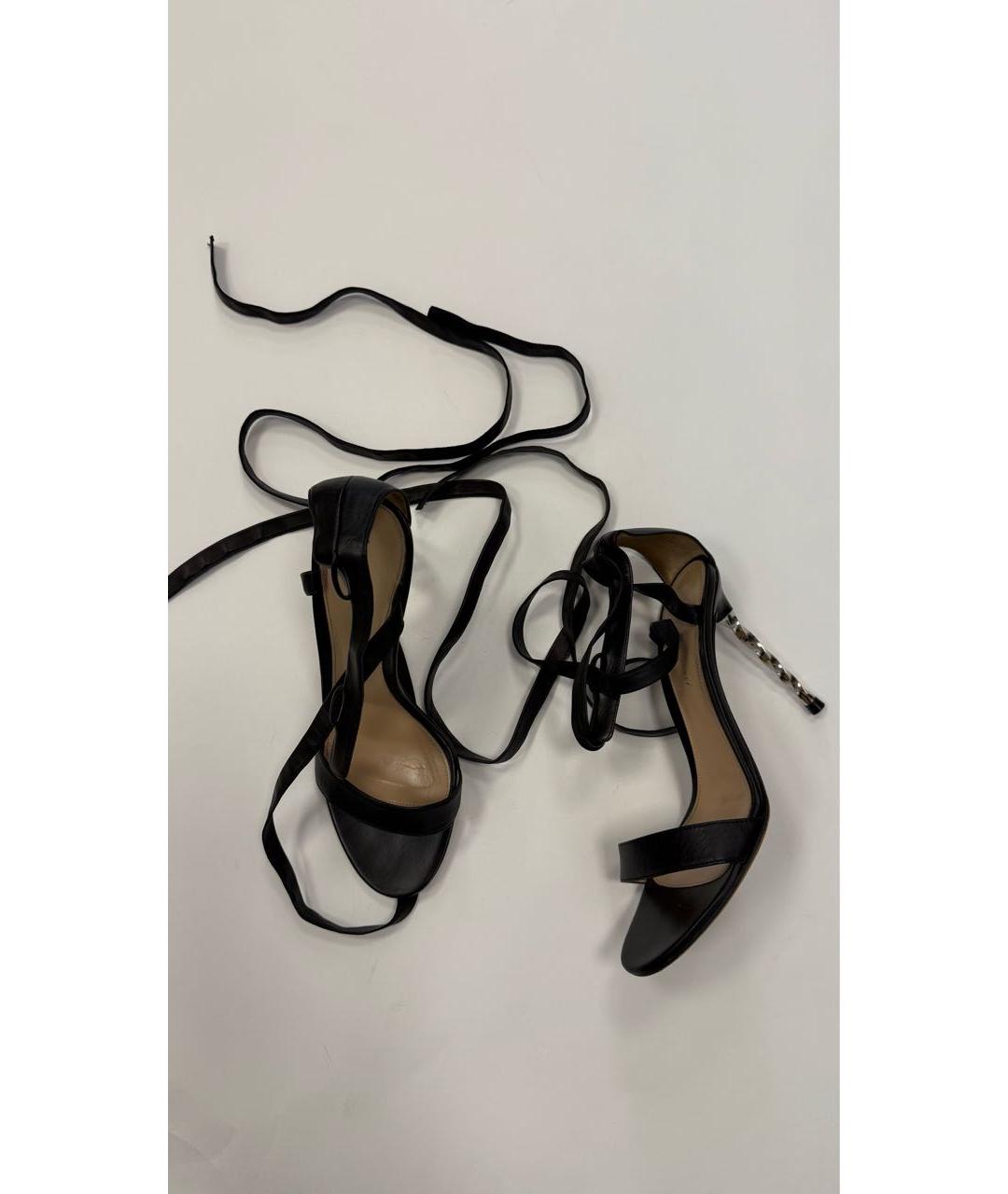 GIANVITO ROSSI Черные кожаные босоножки, фото 5