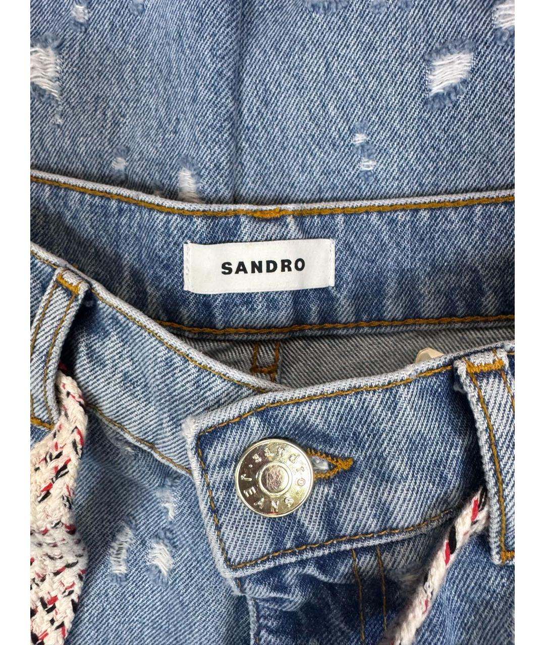 SANDRO Голубые прямые джинсы, фото 6