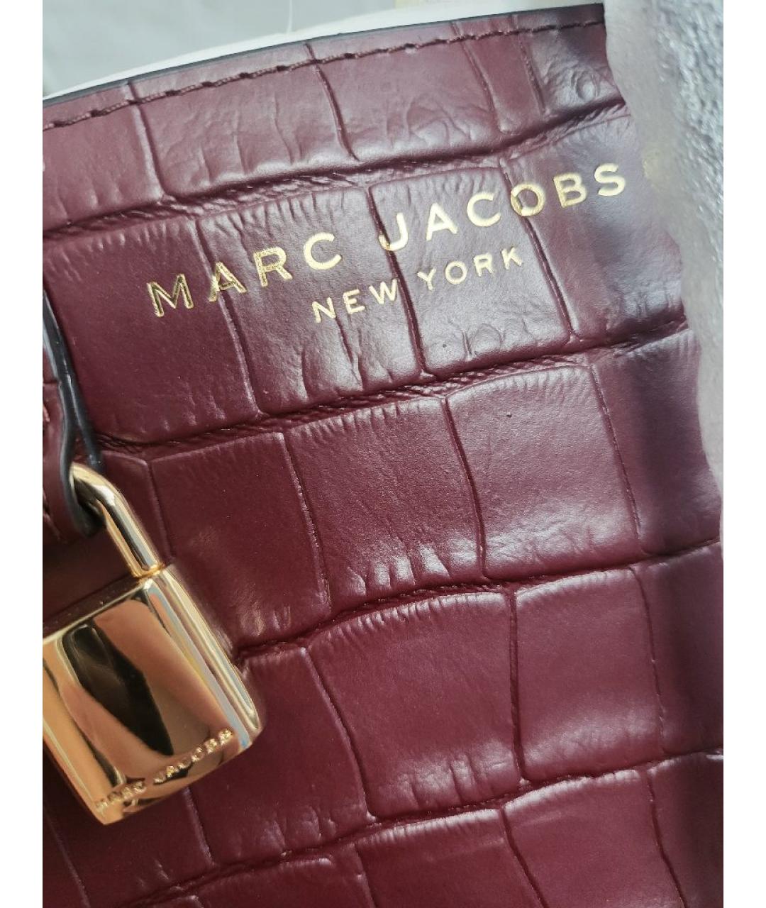 MARC JACOBS Бордовая кожаная сумка через плечо, фото 6