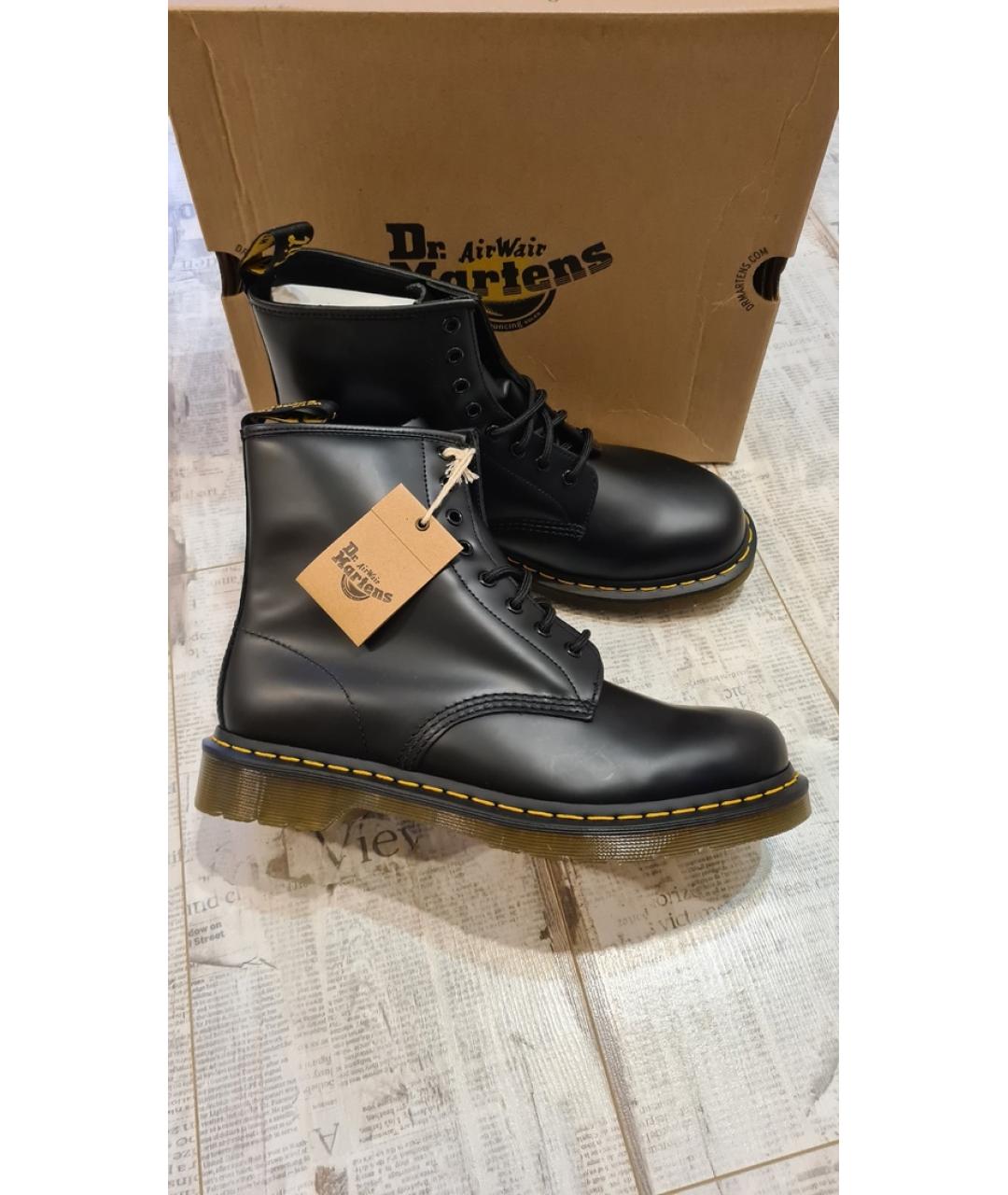 DR. MARTENS Черные кожаные высокие ботинки, фото 4