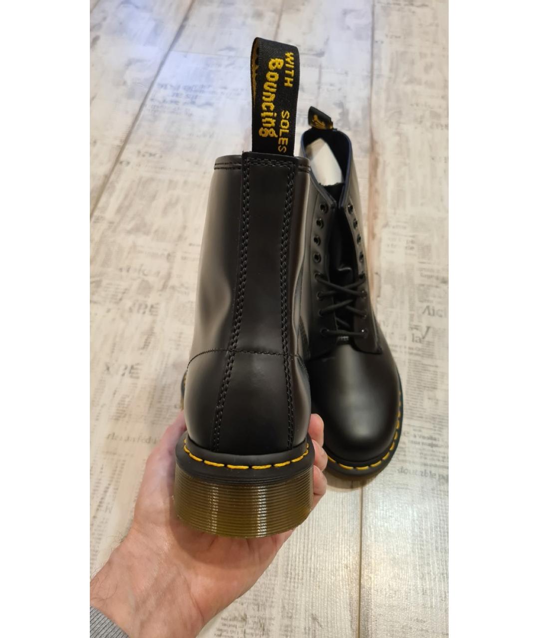 DR. MARTENS Черные кожаные высокие ботинки, фото 8