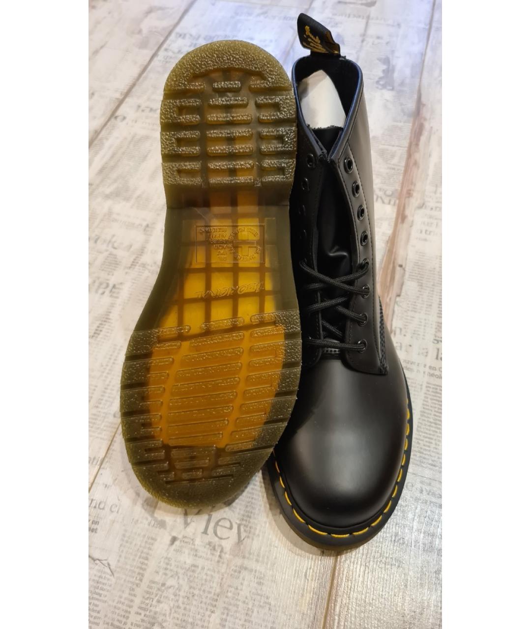 DR. MARTENS Черные кожаные высокие ботинки, фото 7
