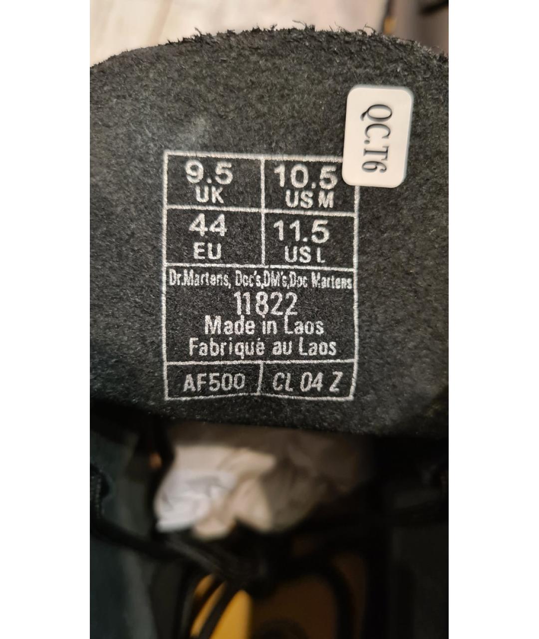DR. MARTENS Черные кожаные высокие ботинки, фото 9