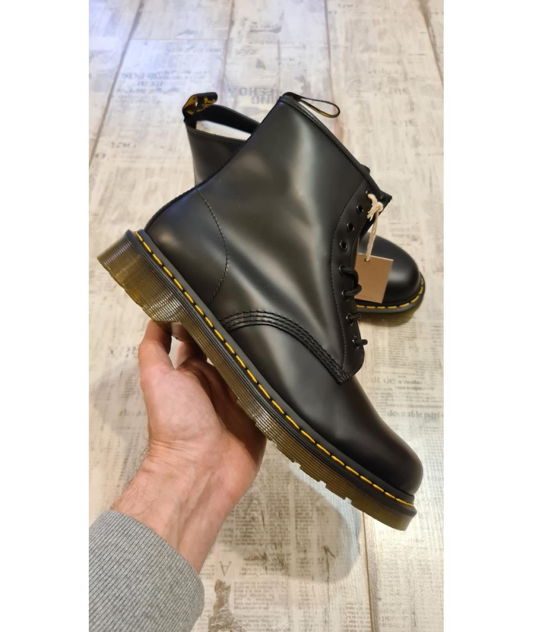DR. MARTENS Черные кожаные высокие ботинки, фото 5