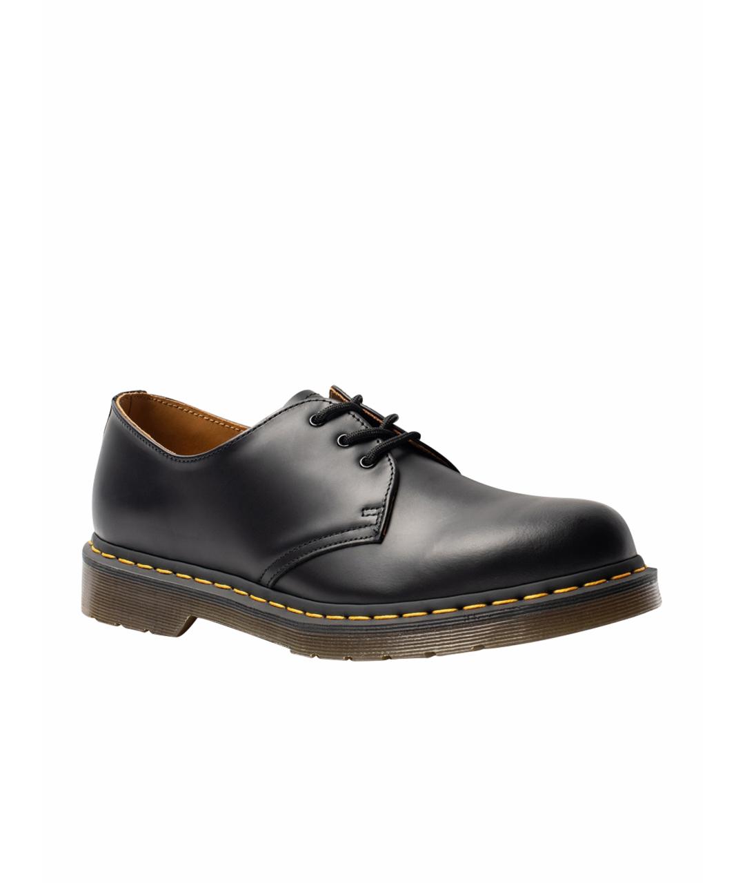 DR. MARTENS Черные кожаные низкие ботинки, фото 1