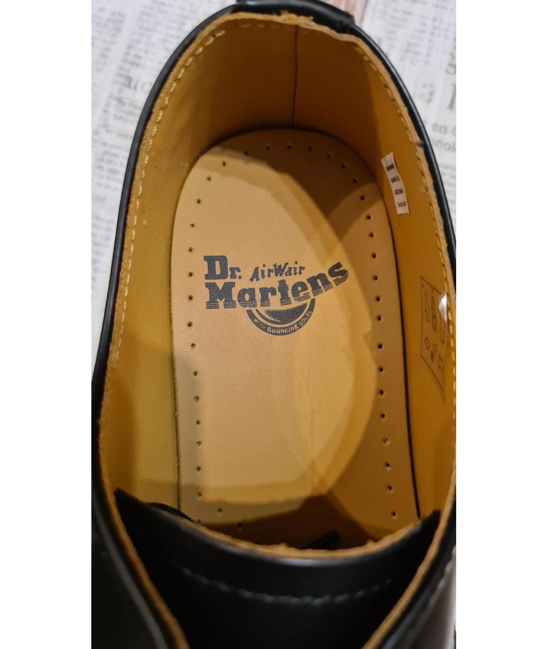 DR. MARTENS Черные кожаные низкие ботинки, фото 9