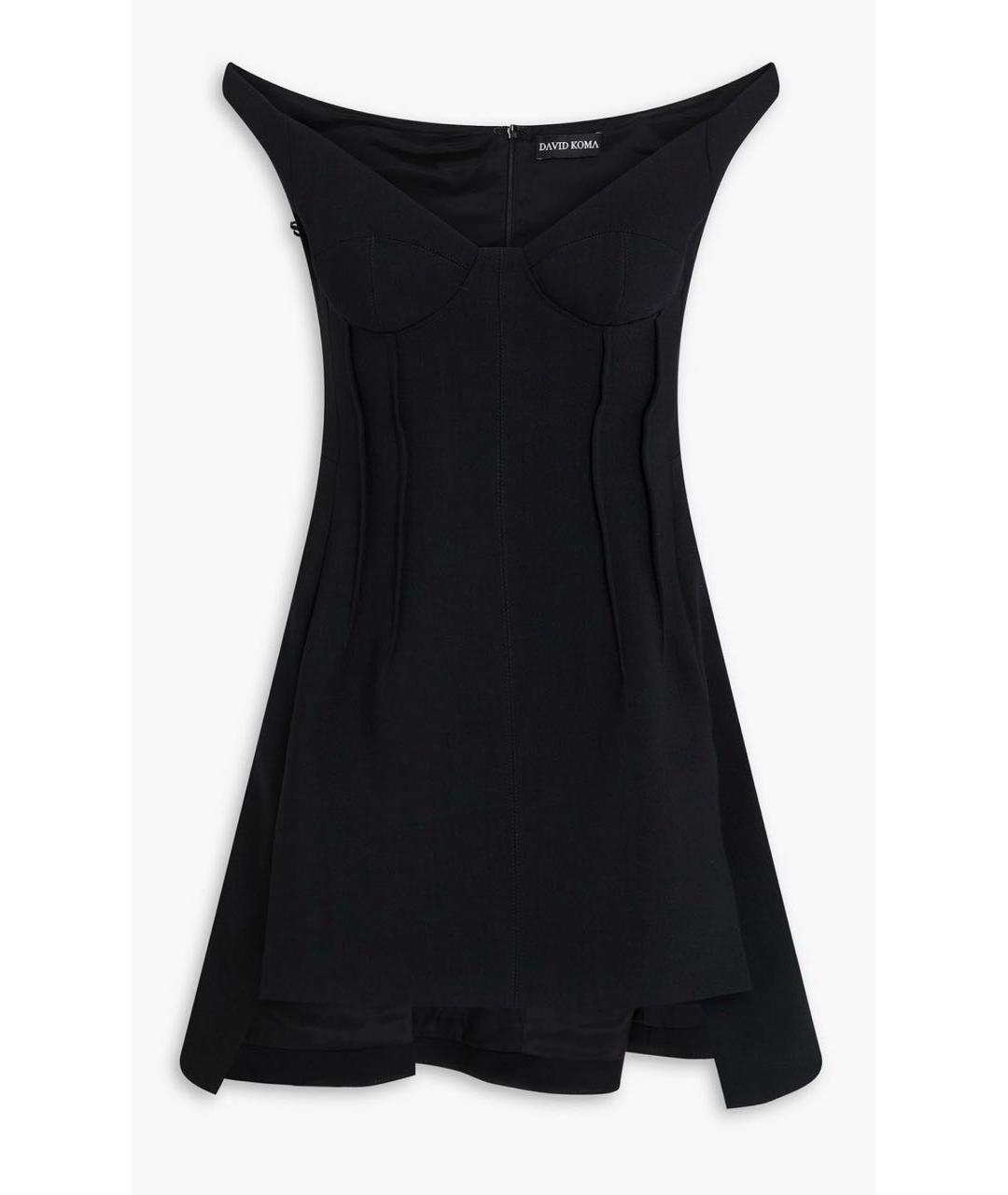 DAVID KOMA Черное коктейльное платье, фото 7