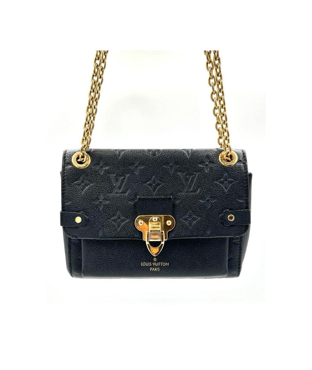 LOUIS VUITTON Черная кожаная сумка через плечо, фото 2