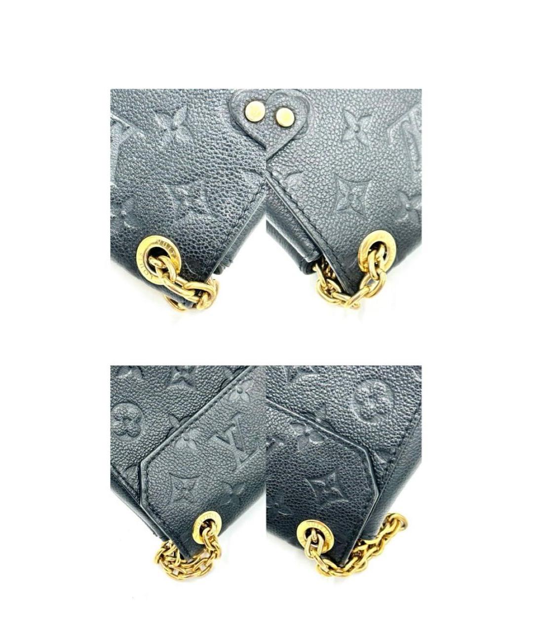 LOUIS VUITTON Черная кожаная сумка через плечо, фото 5
