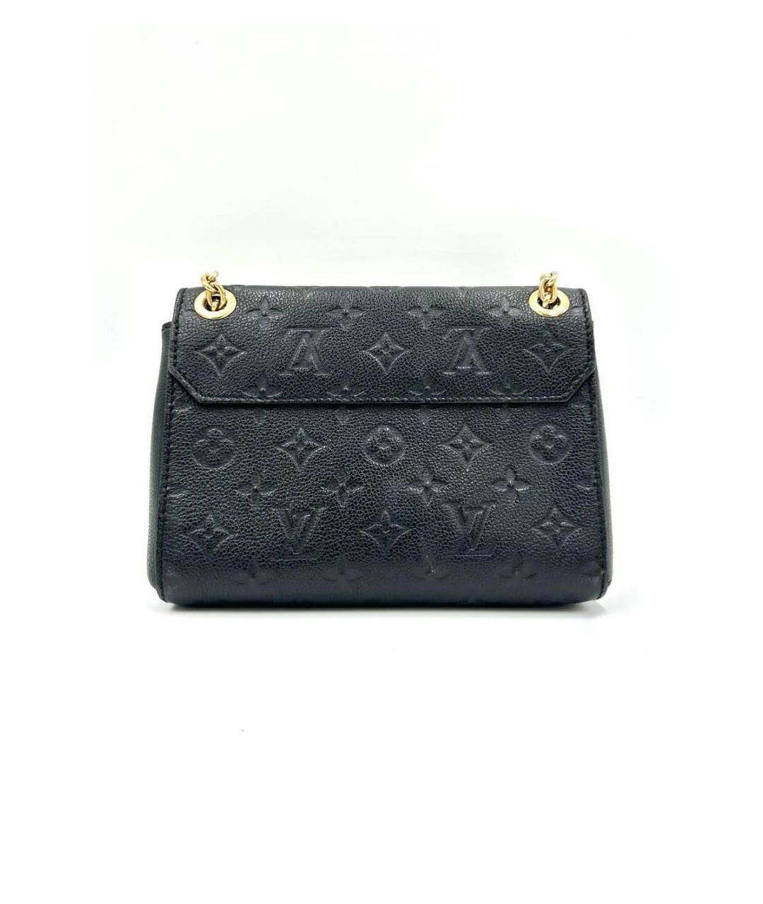LOUIS VUITTON Черная кожаная сумка через плечо, фото 3