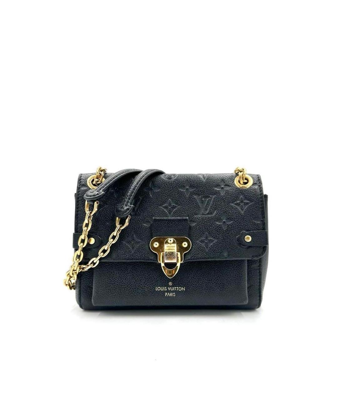 LOUIS VUITTON Черная кожаная сумка через плечо, фото 1