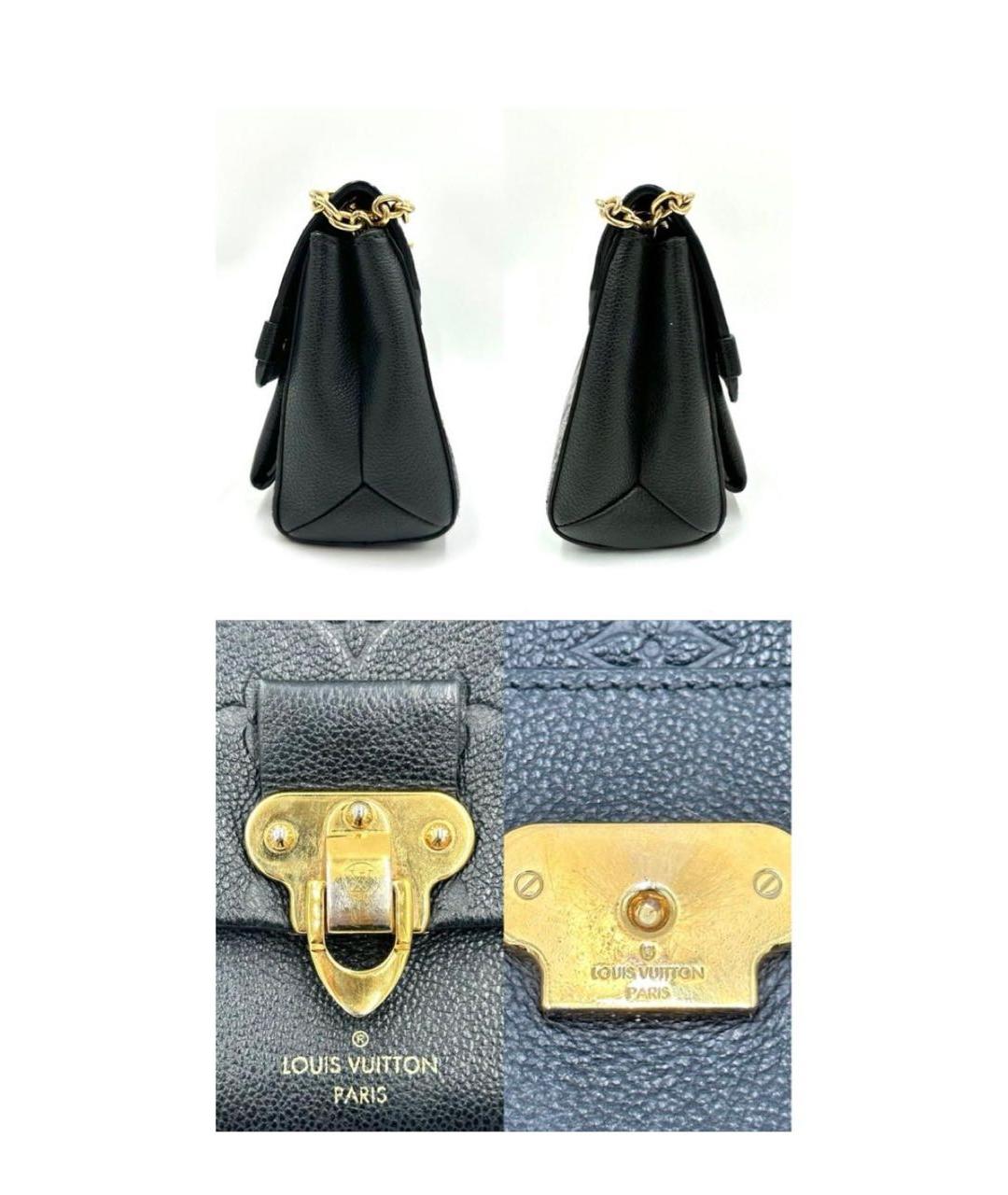 LOUIS VUITTON Черная кожаная сумка через плечо, фото 6