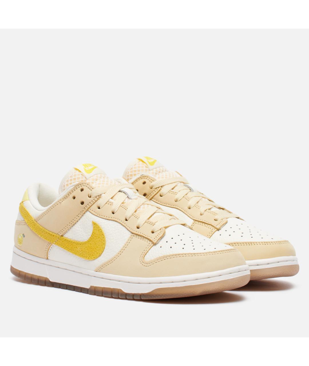 NIKE Бежевые кожаные кроссовки, фото 2