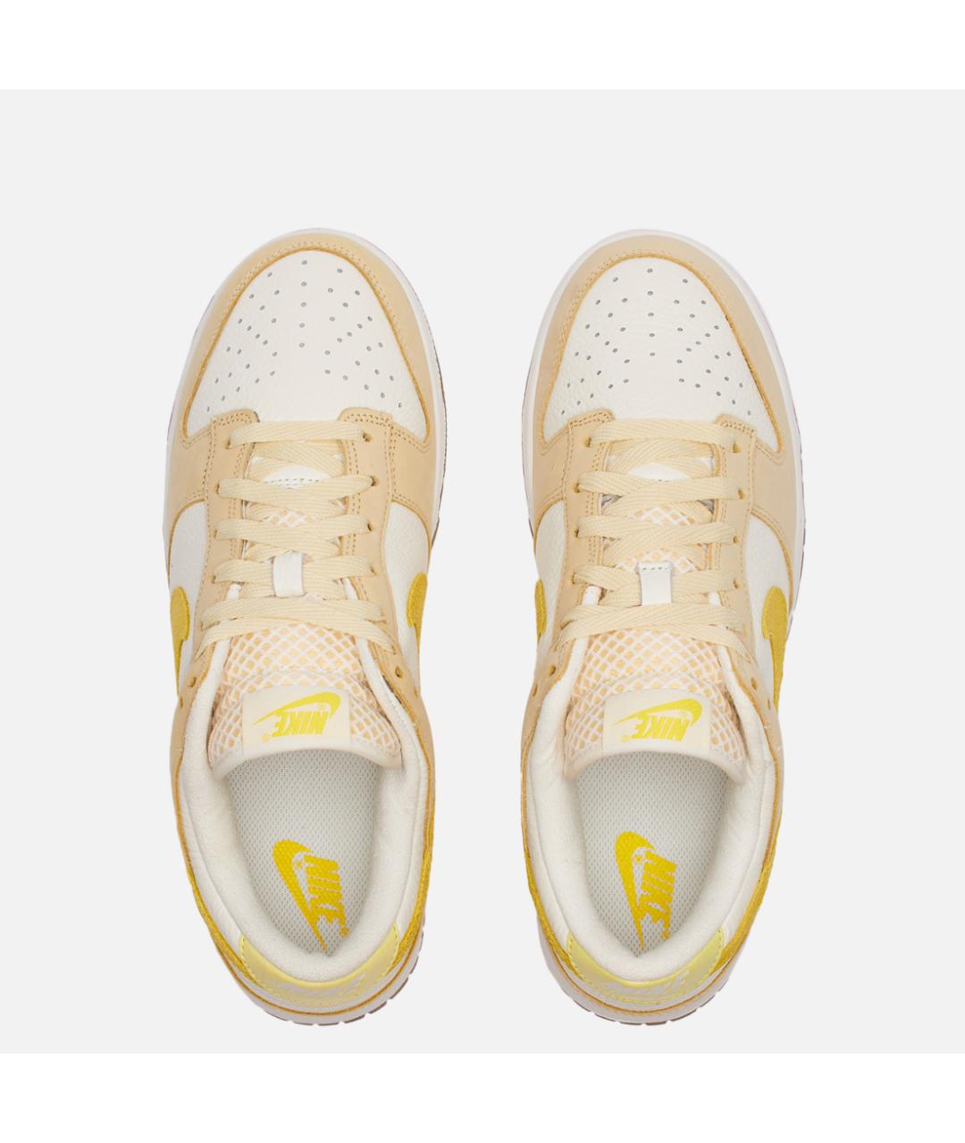 NIKE Бежевые кожаные кроссовки, фото 3