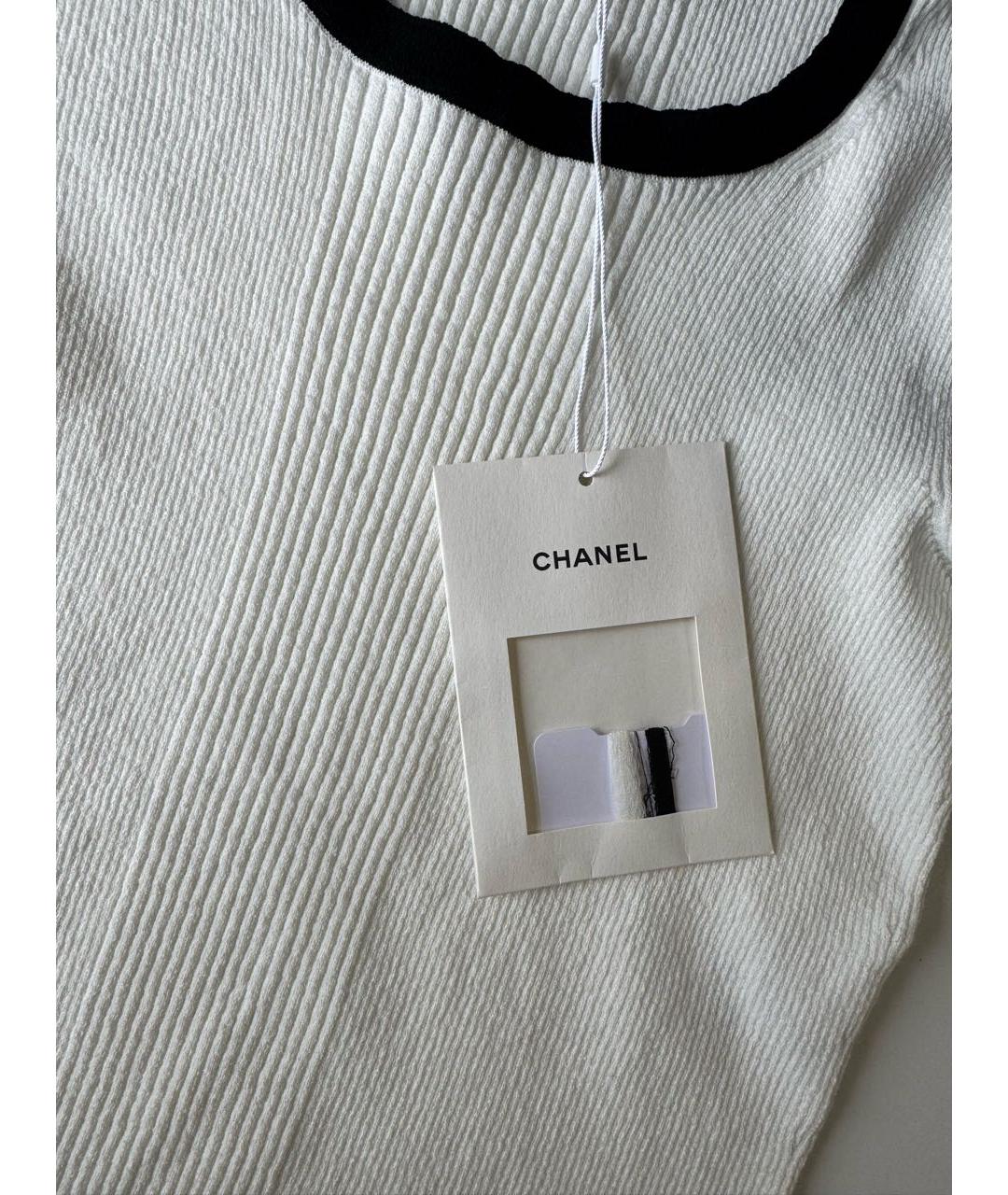 CHANEL Белая хлопковая футболка, фото 5